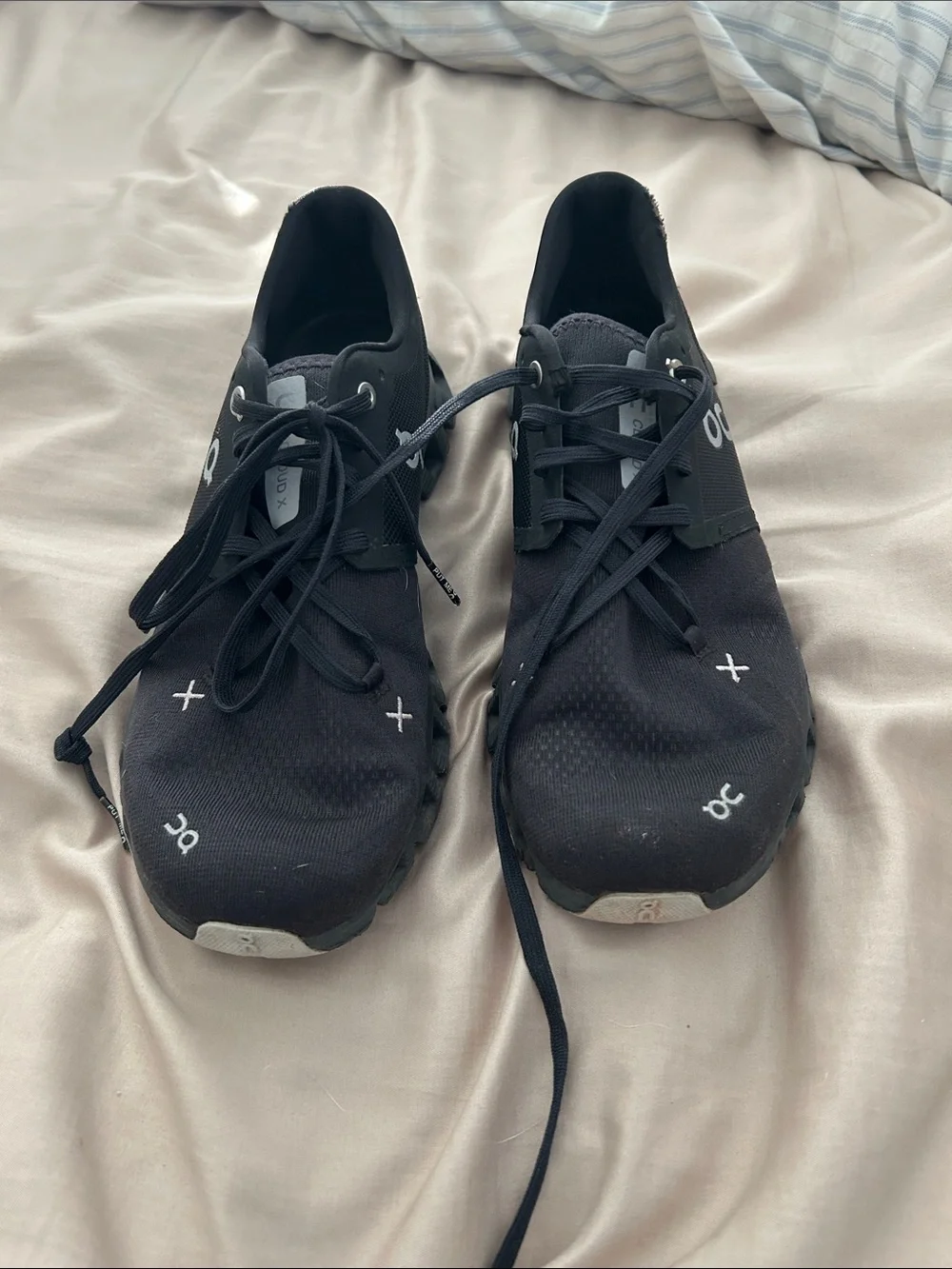On Running Men's Black Athletic Cloud Shoes with White Accents